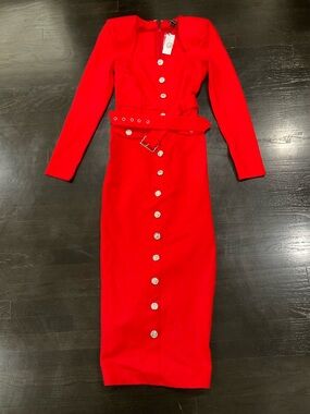 NWT KAREN MILLEN JERSEY PONTE LONG SLEEVES MAXI